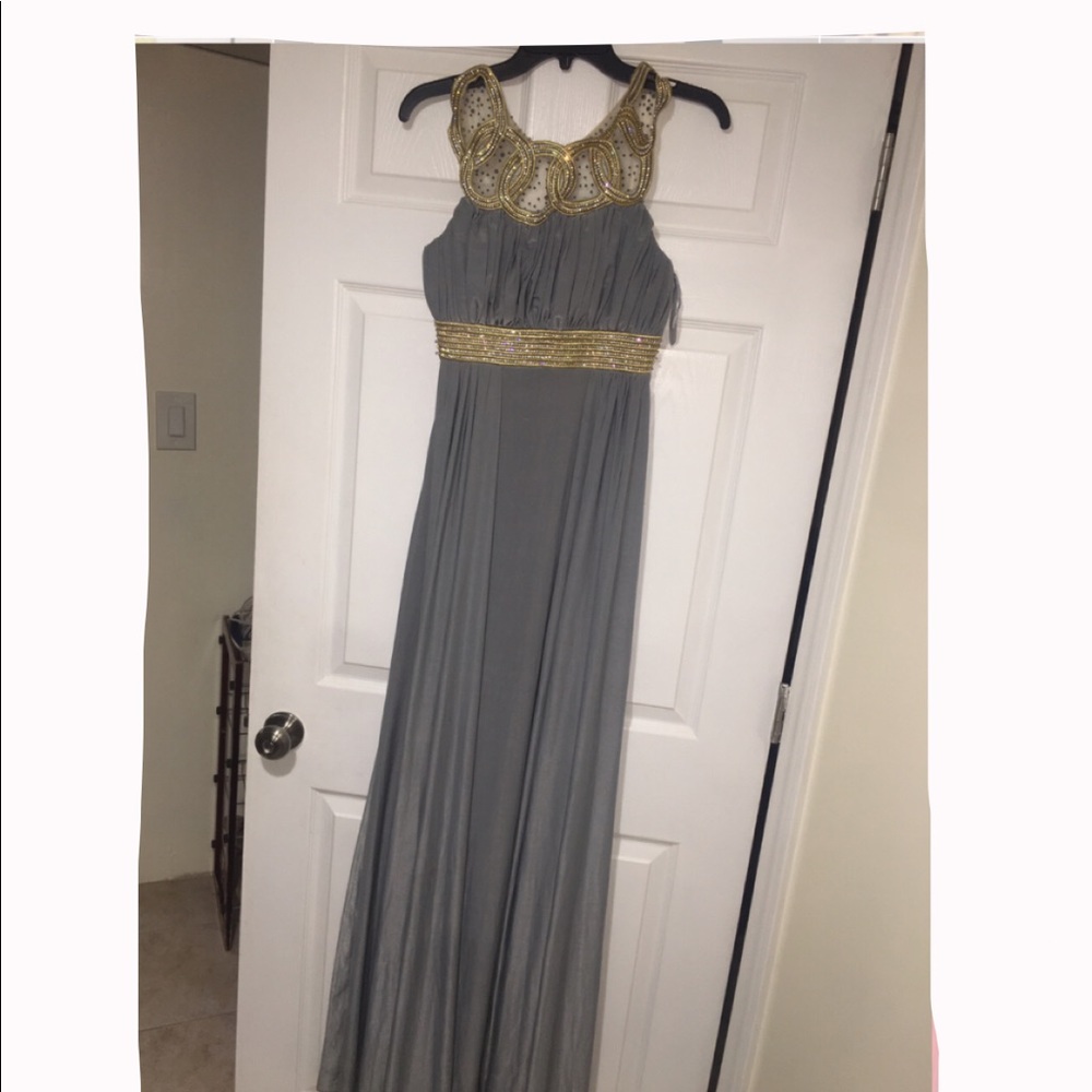 Grey jersey maxi dress